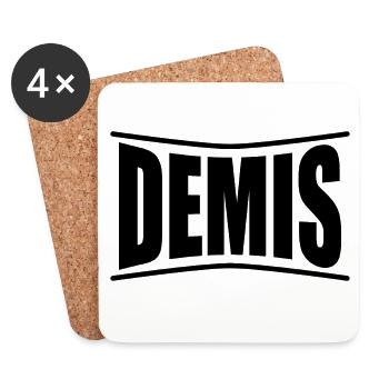 Idée cadeau t-shirt Demis - Dessous de verre (lot de 4) - blanc - Devant