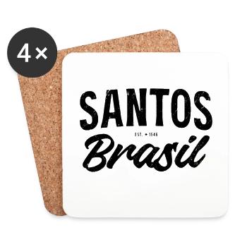 Santos Brasil Vintage Lettering - Coasters (set of 4) - white - Front
