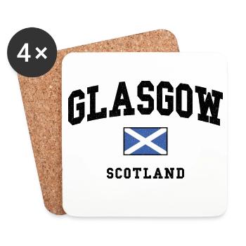 Scottish Flag Salt Cross Design - Coasters (set of 4) - white - Front
