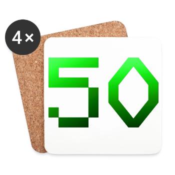 für alle, 50 Pixelig - Untersetzer (4er-Set) - Weiß - Vorne