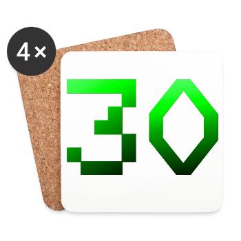 schenken, 30 Pixelig - Untersetzer (4er-Set) - Weiß - Vorne
