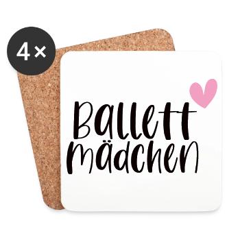 Ballett Mädchen Ballerina Balletttänzerin Geschenk - Untersetzer (4er-Set) - Weiß - Vorne