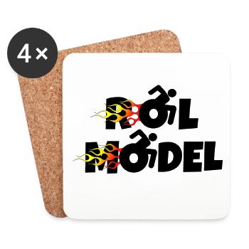 Every wheelchair user is a role model * - Coasters (set of 4) - white - Front