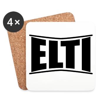 t-shirt Elti t-shirt gift idea - Coasters (set of 4) - white - Front