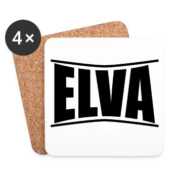 t-shirt Elva t-shirt gift idea - Coasters (set of 4) - white - Front