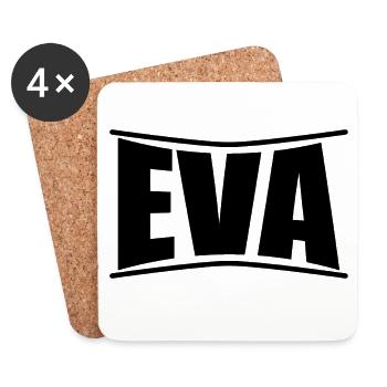 t-shirt Eva t-shirt gift idea - Coasters (set of 4) - white - Front
