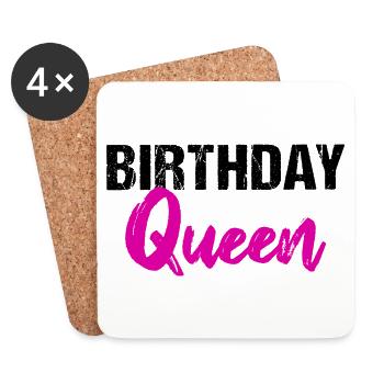Birthday Queen - Coasters (set of 4) - white - Front
