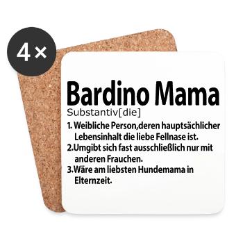 Bardino Majorero Canario Mama Frauchen Definition - Untersetzer (4er-Set) - Weiß - Vorne