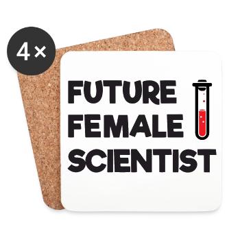 Future Female Scientist - Coasters (set of 4) - white - Front