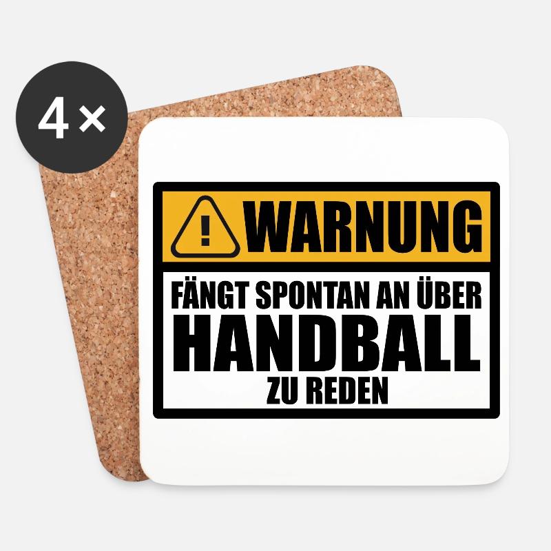 Handball Trainer Handballtrainer Abschiedsgeschenk - Untersetzer (4er-Set) - Weiß
