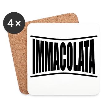 t-shirt Immacolata t-shirt gift idea - Coasters (set of 4) - white - Front
