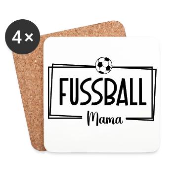Fussballmama Design für stolze Mütter - Untersetzer (4er-Set) - Weiß - Vorne