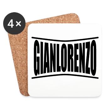 t-shirt Gianlorenzo t-shirt gift idea - Coasters (set of 4) - white - Front