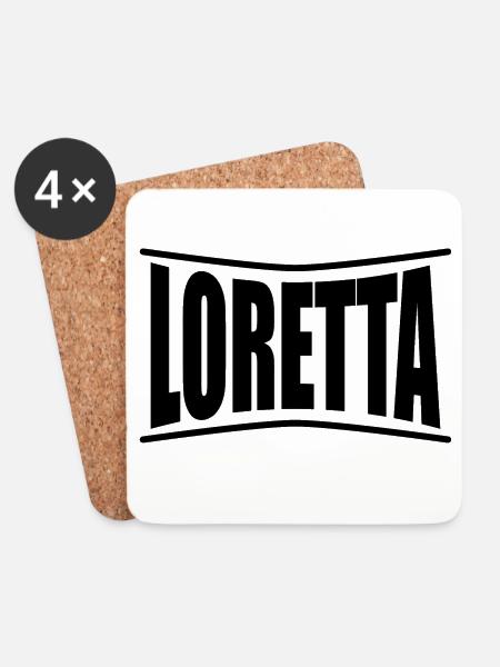 T-Shirt Loretta T-Shirt Geschenkidee - Untersetzer (4er-Set) - Weiß