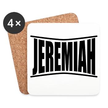 name t-shirt Jeremiah t-shirt gift idea - Coasters (set of 4) - white - Front