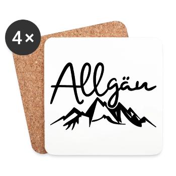Allgäu Wandern Berge Natur - Untersetzer (4er-Set) - Weiß - Vorne
