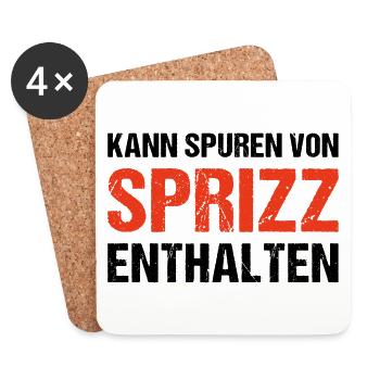 Kann Spuren Von Sprizz Enthalten - Untersetzer (4er-Set) - Weiß - Vorne