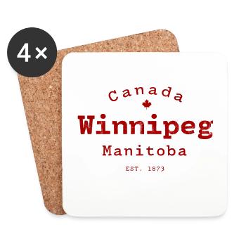 Winnipeg Est 1873 Shirt - Untersetzer (4er-Set) - Weiß - Vorne