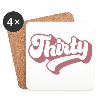 Thirty 30th Birthday For Women 30 Years Old - Coasters (set of 4) - white - Front