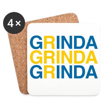 GRINDA Sverige Sweden Schweden Flagge - Untersetzer (4er-Set) - Weiß - Vorne