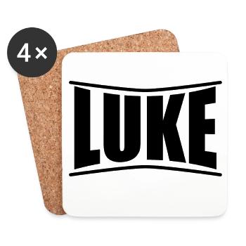 t-shirt Luke t-shirt idée cadeau - Dessous de verre (lot de 4) - blanc - Devant