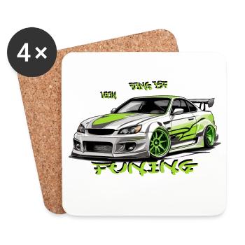 Mein Ding ist Tuning - Untersetzer (4er-Set) - Weiß - Vorne