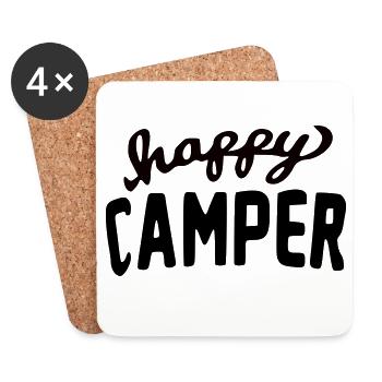 Ella Lopez "happy camper" - Untersetzer (4er-Set) - Weiß - Vorne