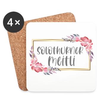 Schweiz Solothurn Mädchen Heimat Geschenk - Untersetzer (4er-Set) - Weiß - Vorne