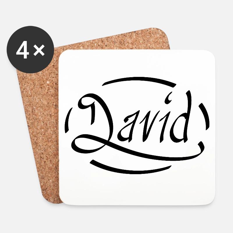 David - Coasters (set of 4) - white