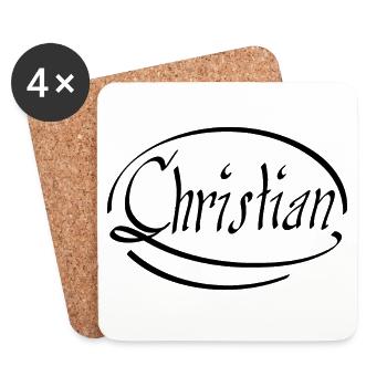 Christian - Coasters (set of 4) - white - Front