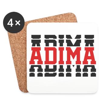 Adima t-shirt t-shirt gift idea stacked text - Coasters (set of 4) - white - Front