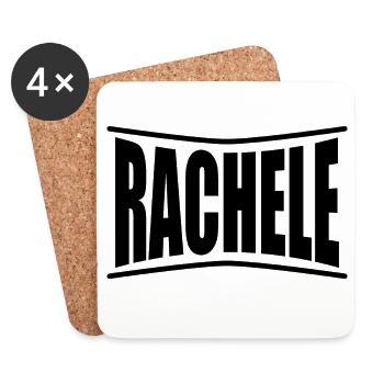 t-shirt Rachele t-shirt gift idea - Coasters (set of 4) - white - Front