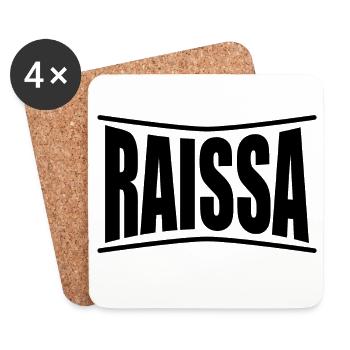 T-Shirt Raissa T-Shirt Geschenkidee - Untersetzer (4er-Set) - Weiß - Vorne