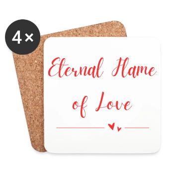 Eternal Flame of Love - Untersetzer (4er-Set) - Weiß - Vorne