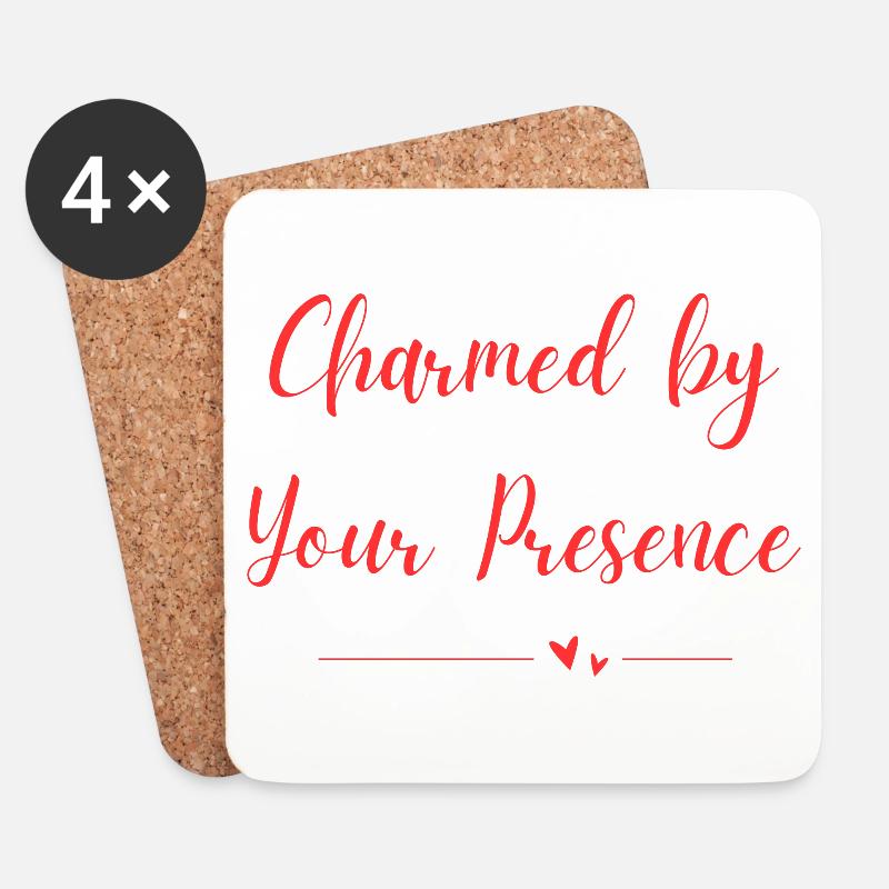 Charmed by Your Presence - Untersetzer (4er-Set) - Weiß