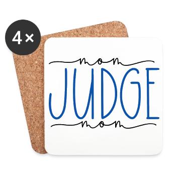 Juge Fier Maman Mignon Cadeau - Dessous de verre (lot de 4) - blanc - Devant