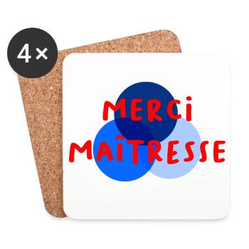 GELIEBTE. VIELEN DANK. DANKE HERRIN - Untersetzer (4er-Set) - Weiß - Vorne