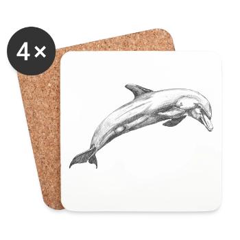 Delfin Dolphin - Coasters (set of 4) - white - Front