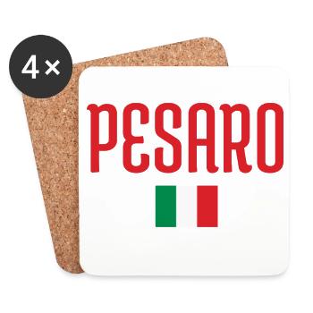 PESARO Italy Flag - Coasters (set of 4) - white - Front