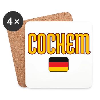 COCHEM Germany Flag Design - Coasters (set of 4) - white - Front