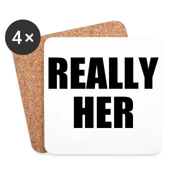 really her - Untersetzer (4er-Set) - Weiß - Vorne