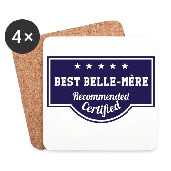 Meilleure Belle-Mère - Dessous de verre (lot de 4) - blanc - Devant