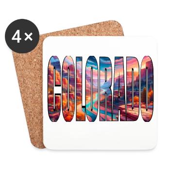 COLORADO - Dessous de verre (lot de 4) - blanc - Devant