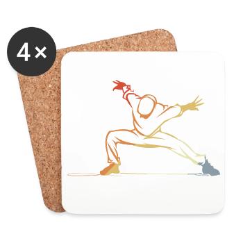 B-Boy Sketch - Coasters (set of 4) - white - Front