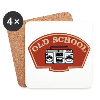 Old school - Coasters (set of 4) - white - Front