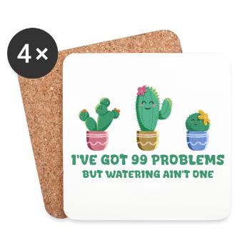 Cute cactus without problems - Coasters (set of 4) - white - Front
