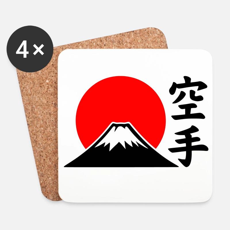 Fuji-San - Untersetzer (4er-Set) - Weiß