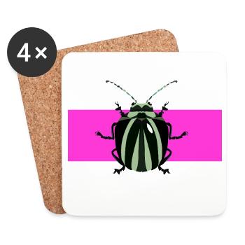 Abstract bug desgin - Coasters (set of 4) - white - Front