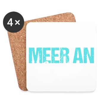 Sea on Head from North Sea Hamburg North German Coast - Coasters (set of 4) - white - Front