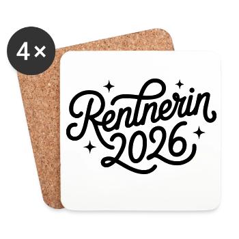 Pensioner 2026 - Coasters (set of 4) - white - Front